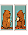 Quadros Duplo Vertical Capivara Café E Cookies Decorativo - Imagem 1