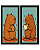 Quadros Duplo Vertical Capivara Café E Cookies Decorativo - Imagem 10