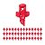 Microaspersor Estático de 360° Jati 100 lh 50 unid Vermelho - Imagem 1