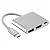 Cabo Conversor USB-C 3 em 1 para  Usb 3.0 x Hdmi x Type-C - Imagem 2