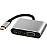 Cabo Conversor USB-C 5 em 1 p/ Usb 3.0 x Hdmi x Audio x VGA x Type-C - Imagem 1