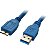 Cabo para HD Externo USB A 3.0 Macho x Micro USB 3.0 50cm - SA-05 - Imagem 1