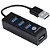 Hub 4 portas USB 2.0 480Mbps c/ Rabicho Preto - 1569 - Imagem 2