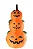 ABOBORA HALLOWEEN INFLAVEL C/ LUZ 120CM SILVER FESTAS - Imagem 1