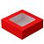 CAIXA PRESENTE LAMINADA VERMELHA 15X15X5 - Imagem 1