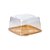 G 50Q TORTA MEDIA QUADRATTA TAMPA ALTA DOURADA PET 21X21X12 GALVANOTEK - Imagem 1