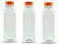 GARRAFINHA PET QUADRADA CRISTAL 500ML TP LARANJA TECH - Imagem 1