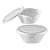 KIT BM 1100Q (104) BASE QUADRADA E TAMPA BRANCA BOM APETITE 188X79MM - Imagem 1