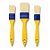 KIT PINCEL DE PLASTICO C/ 3PCS (CORES)  ELITE - Imagem 1