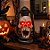 LAMPIAO GRANDE 20CM CRANIO BRANCO HALLOWEEN - Imagem 1