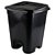 LIXEIRA 13L C/ PEDAL QUAD PRETA ARIPLAS - Imagem 1