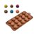 MOLDE DE SILICONE CHOCOLATE MINI BOMBOM FT143 SILVER CHEF - Imagem 1