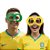 OCULOS PLASTICO ZOIAO VERDE AMARELO - Imagem 1