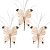 PICK NATALINO BORBOLETA CHAMPANHE C/ GLITTER 27CM X 14CM - Imagem 1