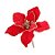 PICK NATALINO COM GLITTER FLOR VM 21CM - Imagem 1