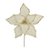 PICK NATALINO FLOR CHAMPANHE PAETE C/ GLITTER 30CM X 30CM - Imagem 1