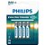 PILHA PALITO ZINCO COMUM AAA C/4 PHILIPS - Imagem 1