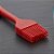 PINCEL DE SILICONE 26,3 CM VERMELHO EM CASA TEM - Imagem 1