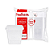 POTE QUADRADO 250ML C/TAMPA PRAFESTA (FREEZER/MICRO) - Imagem 1