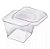 POTE QUADRADO 750ML C/TAMPA PRAFESTA (FREEZER/MICRO) - Imagem 1