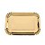 PRATO PAPEL RETANGULAR DOURADO SILVER PLASTIC - Imagem 1