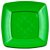 PRATO QUADRADO 21CM VERDE NEON STRAWPLAST 583 - Imagem 1
