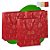 SACOLA NATALINA 18X10X23CM  BR SCX0150 - Imagem 1