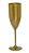 TACA CHAMPANHE 170 ML OURO ART LATEX - Imagem 1