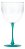TACA GIN 500ML BICOLOR CRISTAL PE AZUL TIFANY - Imagem 1
