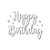 TRANSFER P/ BALAO LETTERING BDAY BRANCO M - Imagem 1