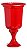 VASO GREGO (DIAMANTE) 23X13 850ML VERMELHO - Imagem 1