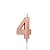 VELA MINI DESIGN ROSE GOLD NUMERO 4 SILVER FESTAS - Imagem 1