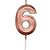 VELA MINI DESIGN ROSE GOLD NUMERO 6 SILVER FESTAS - Imagem 1