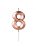 VELA MINI DESIGN ROSE GOLD NUMERO 8 SILVER FESTAS - Imagem 1