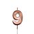 VELA MINI DESIGN ROSE GOLD NUMERO 9 SILVER FESTAS - Imagem 1