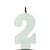 VELA SUPER NUMERO SIMPLES BRANCO Nº 2 CURIFEST - Imagem 1
