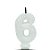 VELA SUPER NUMERO SIMPLES BRANCO Nº 6 CURIFEST - Imagem 1