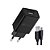 KIT Carregador Micro Usb 12w 2.4A 1m Preto GAR124-EU 1HORA - Imagem 1