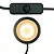 Lâmpada de Led Diy Redondo Pastilha Preta - Branco Quente 6W - Imagem 3