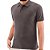 Camisa Gola Polo Ogochi Casual Slim Masculina Marrom Escuro - Imagem 1