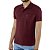 Camiseta Gola Polo Ogochi Slim com Bolso - Bordô - Imagem 1
