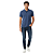 Camisa Gola Polo Ogochi Slim Piquet Casual Masculino Azul - Imagem 4