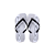 Chinelo Ogochi Casual Básico Listrado Sintético Branco - Imagem 1