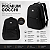 Mochila Ogochi Executiva Preta Nylon Bolso Frontal e Lateral - Imagem 2