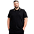 Camisa Gola Polo Ogochi Plus Size Preta Algodão Masculino - Imagem 1