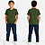 Camiseta Ogochi Infantil Juvenil Slim Lisa Verde Militar - Imagem 2
