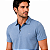 Camisa Gola Polo Ogochi Masculina Casual Azul Claro Mescla - Imagem 2