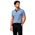 Camisa Gola Polo Ogochi Masculina Casual Azul Claro Mescla - Imagem 1