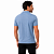 Camisa Gola Polo Ogochi Masculina Casual Azul Claro Mescla - Imagem 3