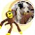 Brinquedo Macaco Pelúcia Grande Para Cachorro Pet Com Apito - Imagem 1